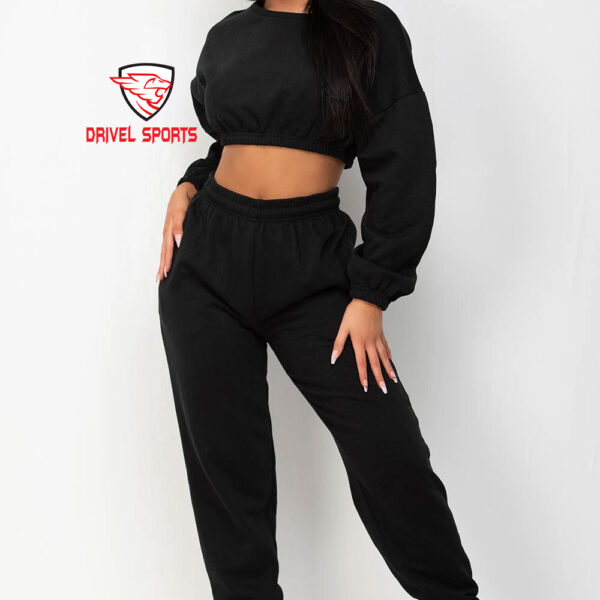 Crop-Sweatshirt-And-Joggers-Two-Piece-Set-Black-Tracksuits